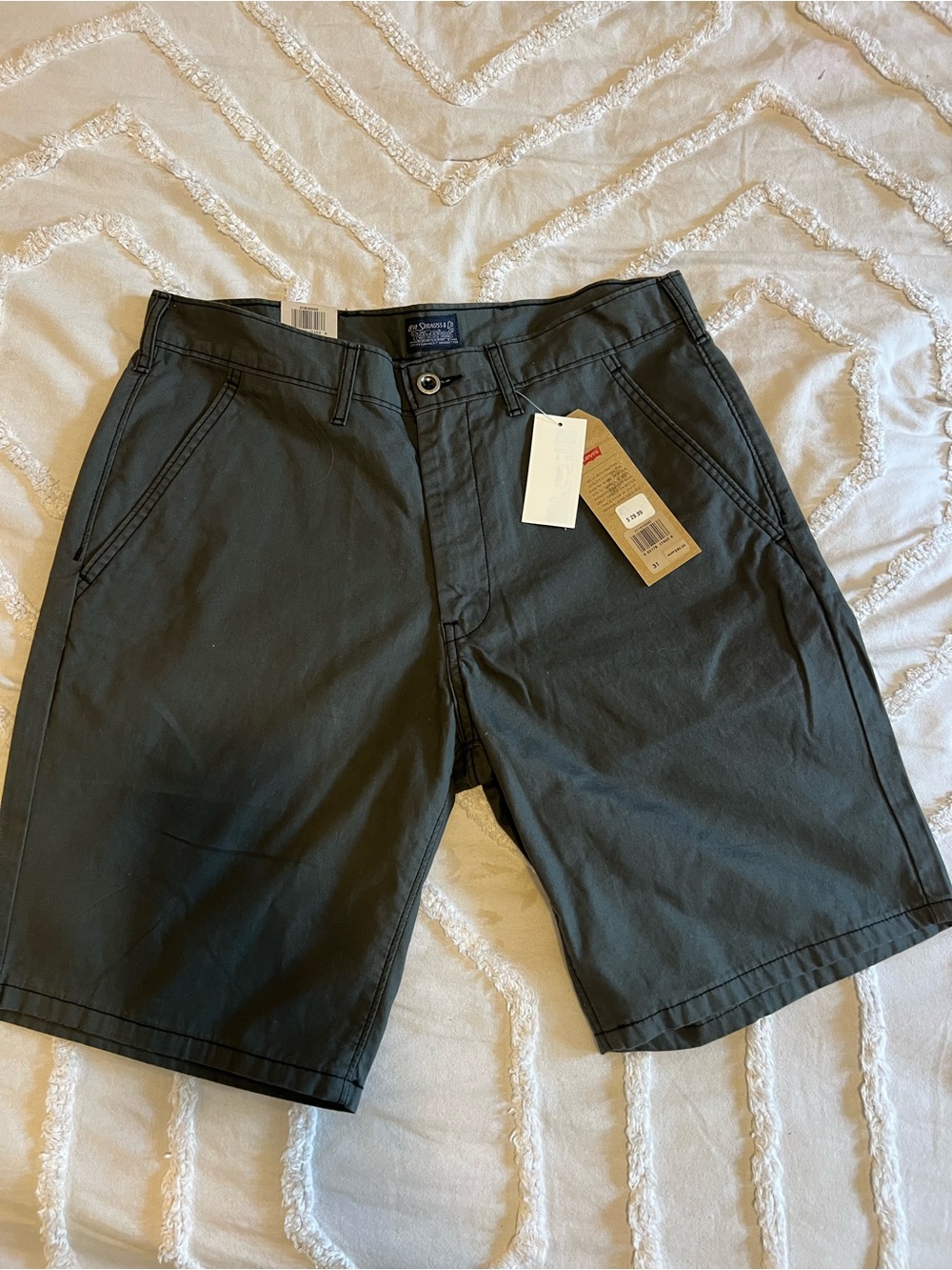 Levi's Men's Flat-Front Chino Shorts in Dark Olive